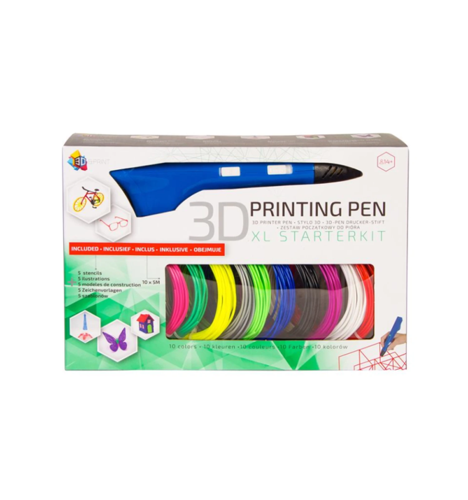 3D Printpen XL Starterkit Met 10 Kleuren Filament 3 3D Printpen XL Starterkit Met 10 Kleuren Filament