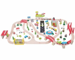 BigJigs BJT018 Houten Trein 124-delige Treinset Transport -Indoor Speelgoed Winkel BJT018 bigjigs houten trein houten treinbaan transportset.png 1