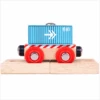 BigJigs BJT486 Rail Containerwagon Blauw Houten Trein 1 BigJigs BJT486 Rail Containerwagon Blauw Houten Trein -Indoor Speelgoed Winkel BigJigs BJT486 Container Wagon blauw