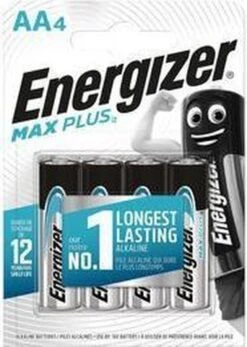 Energizer MaxPlus Alkaline Batterij AA 4-pack -Indoor Speelgoed Winkel Energizer Max Plus AA alkaline batterij 4 pack 1