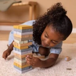 Little Dutch LD4757 Tower Game Hout 5 Kleuren Jenga Mini -Indoor Speelgoed Winkel LD4757 little dutch houten toren spel jenga toren