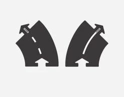 WaytToPlay Rubber Baandelen Bochten 45 Graden 2 Pc -Indoor Speelgoed Winkel baanstuk bocht waytoplay 89520202 1