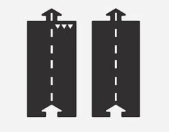 WayToPlay Rubber Autobaanstukken Recht 2pc