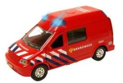 Brandweerauto NL Pull Back Met Licht En Geluid -Indoor Speelgoed Winkel brandweerauto kidsglobe 510549 1 1
