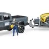 Bruder 02504 RAM-2500 Incl Autotransporter En Racing Roadster 1 Bruder 02504 RAM-2500 Incl Autotransporter En Racing Roadster -Indoor Speelgoed Winkel bruder 02504 ram2500 power wagon met autotransporter en roadster