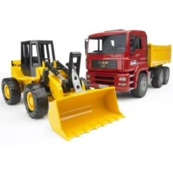 Bruder 2752 Kipper Vrachtwagen MAN TGA Met Shovel Fiat FR 130