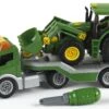Dieplader + Tractor John Deere Met Voorlader – Constructiespeelgoed – Theo Klein 3908