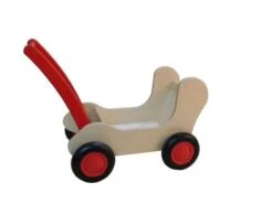 2-in-1 Duwkar En Poppenwagen – V. Dijktoys Combi -Indoor Speelgoed Winkel duwkar poppenwagen 2in1 v.dijktoys combiwagen rood