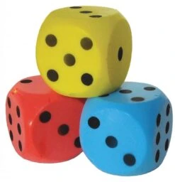 Dobbelsteen XL Soft 15x15x15 Cm Div Kleuren In Color Blauw -Indoor Speelgoed Winkel foam dobbelsteen xl 1