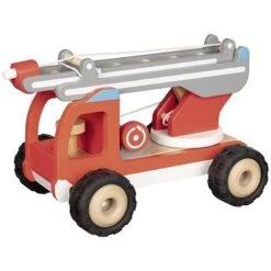 Goki 55877 Brandweerwagen Ladderwagen -Indoor Speelgoed Winkel goki 55877 houten speelgoed brandweer ladderwagen 2