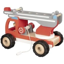 Goki 55877 Brandweerwagen Ladderwagen -Indoor Speelgoed Winkel goki 55877 houten speelgoed brandweer ladderwagen 4