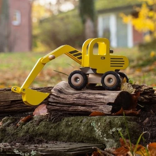 Goki 55898 Houten Graafmachine Bouwvoertuig Excavator 4 Goki 55898 Houten Graafmachine Bouwvoertuig Excavator - Afbeelding 2