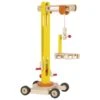Goki 55975 Houten Hijskraan Op Wielen Houten Speelgoed Geel -Indoor Speelgoed Winkel goki houten speelgoed hijskraan verrijdbare hijskraan geel