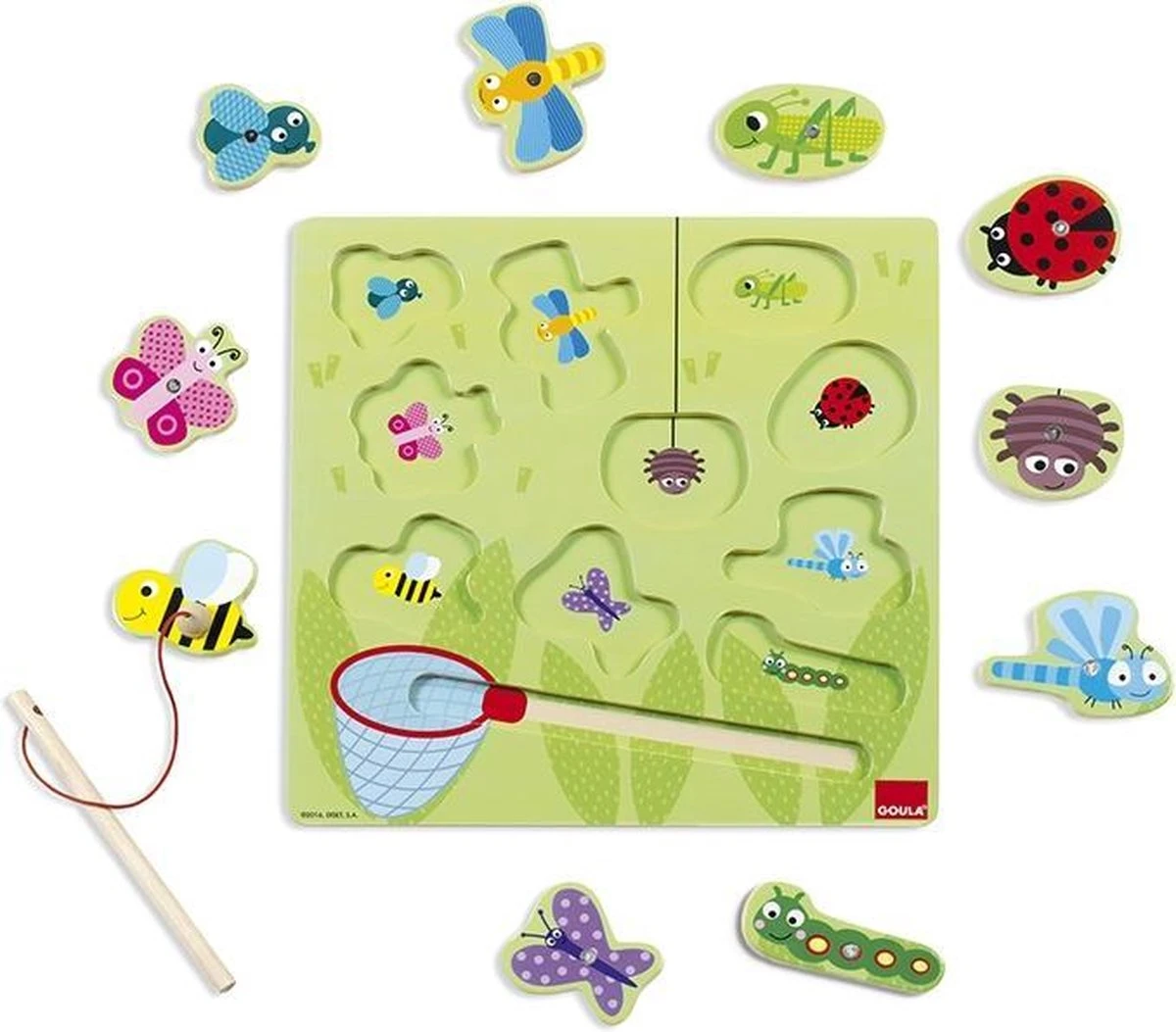 Goula Houten Magneetpuzzel Insecten 4 Goula Houten Magneetpuzzel Insecten - Afbeelding 2