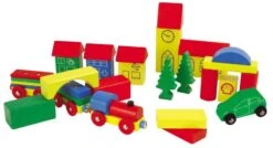 Blokkenset HEROS Combi-speelbox 32-delig -Indoor Speelgoed Winkel houten blokken combi in ton heros 27181 1 1