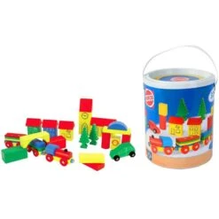 Blokkenset HEROS Combi-speelbox 32-delig -Indoor Speelgoed Winkel houten blokken combi in ton heros 27181 2