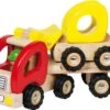 Houten Dieplader Met Loader 1 Houten Dieplader Met Loader -Indoor Speelgoed Winkel houten dieplader goki 55963