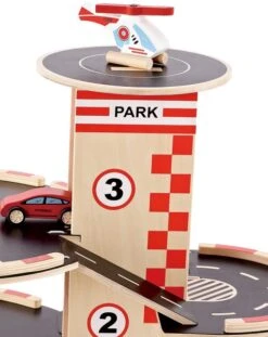 Houten Garage Park & Go -Indoor Speelgoed Winkel houten garage hape e3002 park go garage 3