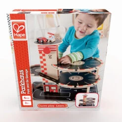 Houten Garage Park & Go -Indoor Speelgoed Winkel houten garage hape e3002 park go garage 6