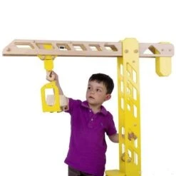 Houten Bouwkraan XXL -Indoor Speelgoed Winkel houten mega bouwkraan goki 55937 2