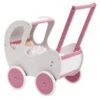 Houten Poppenwagen De Luxe White Incl. Dekbed / Slaapzak 2 Houten Poppenwagen De Luxe White Incl. Dekbed / Slaapzak -Indoor Speelgoed Winkel houten poppenwage deluxe wit