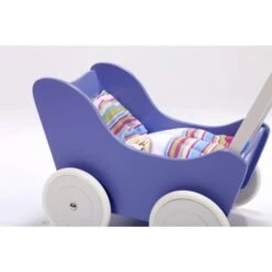 Houten Poppenwagen Purple 9 Houten Poppenwagen Purple -Indoor Speelgoed Winkel houten poppenwagen paars wit 2