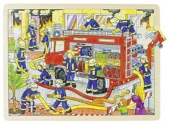 Houten Puzzel Brandweer -Indoor Speelgoed Winkel houten puzzel brandweer goki 57527 1