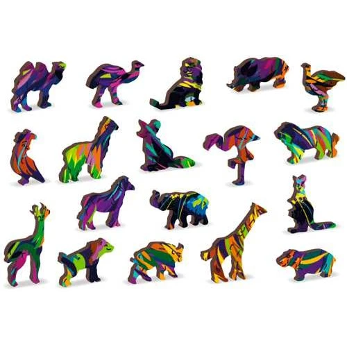 Wooden City Houten Puzzel Rainbow Wild Cat L 300 5 Wooden City Houten Puzzel Rainbow Wild Cat L 300 - Afbeelding 3