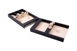 Houten Sjoelbak Junior Mini Sjoelbak 2dlg Black -Indoor Speelgoed Winkel houten sjoelbak mini thema dieren 2 delige sjoelbak black 2