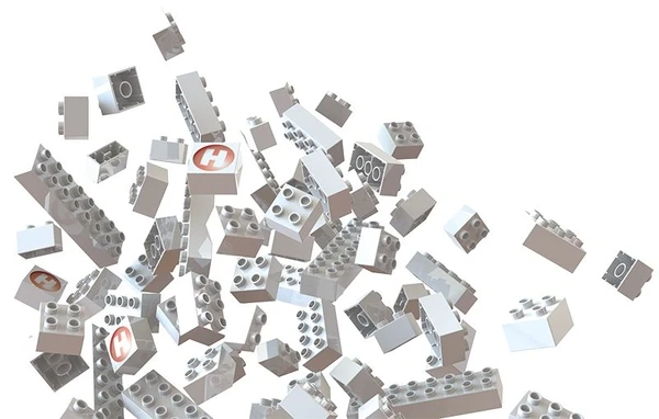 Hubelino Set Witte Bouwstenen 105-delig 5 Hubelino Set Witte Bouwstenen 105-delig - Afbeelding 3