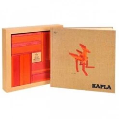 Kapla CR40 Bouwplankjes Rood/Oranje + Boek -Indoor Speelgoed Winkel kapla CR 40 stuks rood oranje met boek 1