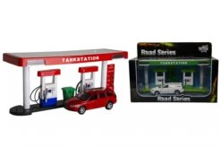 Kidsglobe Tankstation + Volvo V70 -Indoor Speelgoed Winkel kidsglobe 571955 tankstation