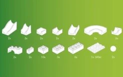 Hubelino Knikkerbaan Bouwdoos Mini-set 45-delig -Indoor Speelgoed Winkel knikkerbaan 45 delig hubelino 420139 2