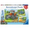 Landbouwvoertuigen Puzzelbox Ravensburger 3 X 49 Stukjes -Indoor Speelgoed Winkel landbouwvoertuigen puzzel ravensburger