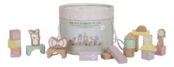 Little Dutch Houten Blokkenton Rose LittleDutch -Indoor Speelgoed Winkel little dutch 4412 roze houten blokken in ton