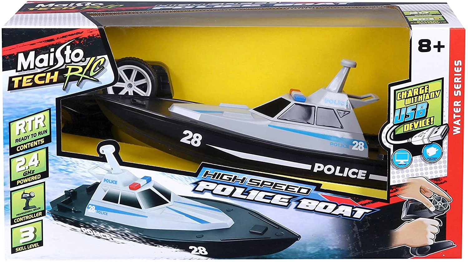 MAISTO TECH RC SPEED BOAT POLICE Radiografische Politieboot 7 MAISTO TECH RC SPEED BOAT POLICE Radiografische Politieboot - Afbeelding 5