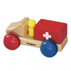 Houten Mini-Ambulance Fagus 5 Houten Mini-Ambulance Fagus -Indoor Speelgoed Winkel mini ambulance fagus 12 04 1