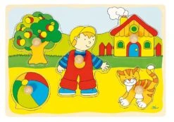 Noppenpuzzel Poes, Huis Enz. -Indoor Speelgoed Winkel noppenpuzzel poes huis goki 57858 1