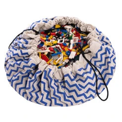 Opbergzak En Speelkleed 2 – In – 1 – Play&Go Zigzag Blue 11 Opbergzak En Speelkleed 2 – In – 1 – Play&Go Zigzag Blue -Indoor Speelgoed Winkel opbergzak speelmat play go zigzag blue 1