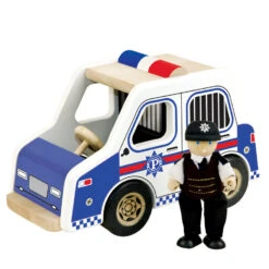 Houten Politie-auto Pintoy -Indoor Speelgoed Winkel politie auto pintoy 10585 1