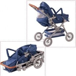 Poppenwagen Gotz Denim -Indoor Speelgoed Winkel poppenwagen gotz denim 2