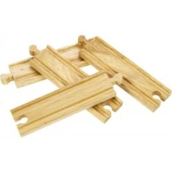 BigJigs BJT101 Rail Rechte Rails Medium -Indoor Speelgoed Winkel rechte rails bigjigs bjt101 1