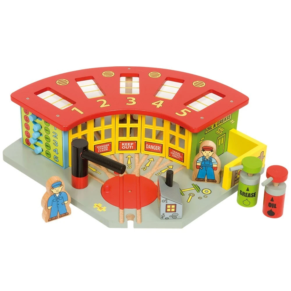 BigJigs BJT192 Rail Remise Voor 5 Treinen 3 BigJigs BJT192 Rail Remise Voor 5 Treinen