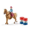 Schleich 41417 Barrel Racing Met Cowgirl FarmWorld -Indoor Speelgoed Winkel schleich 41417 barrel racing met cowgirl op rodeozadel