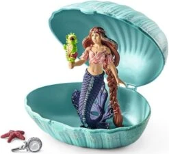 Zeemeermin Met Baby-zeepaardje In Schelp – Schleich 70563 -Indoor Speelgoed Winkel schleich 70563 zeemeermin met babyzeepaardje in schelp 1 1