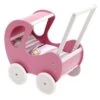 Houten Poppenwagen De Luxe Pink Incl. Dekbed / Slaapzak -Indoor Speelgoed Winkel sd 14 4