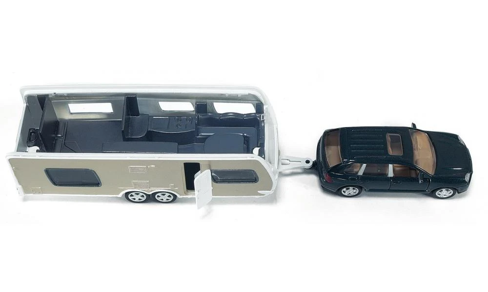 Siku 2542 Porsche Cayenne Met Caravan Schaal 1 : 50 4 Siku 2542 Porsche Cayenne Met Caravan Schaal 1 : 50 - Afbeelding 2
