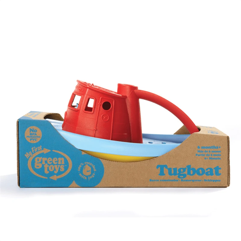 Green Toys Green-Toys Sleepboot Blauw Met Rood Handvat 6 Green Toys Green-Toys Sleepboot Blauw Met Rood Handvat - Afbeelding 4