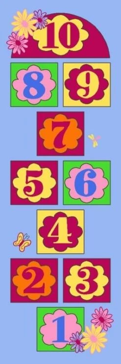 Speeltapijt Hinkelbaan Flower Power -Indoor Speelgoed Winkel speelkleed speeltapijt hinkelbaan flower power 1