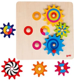 Tandwielenpuzzel Goki -Indoor Speelgoed Winkel tandwielen puzzel goki 58530 1 1